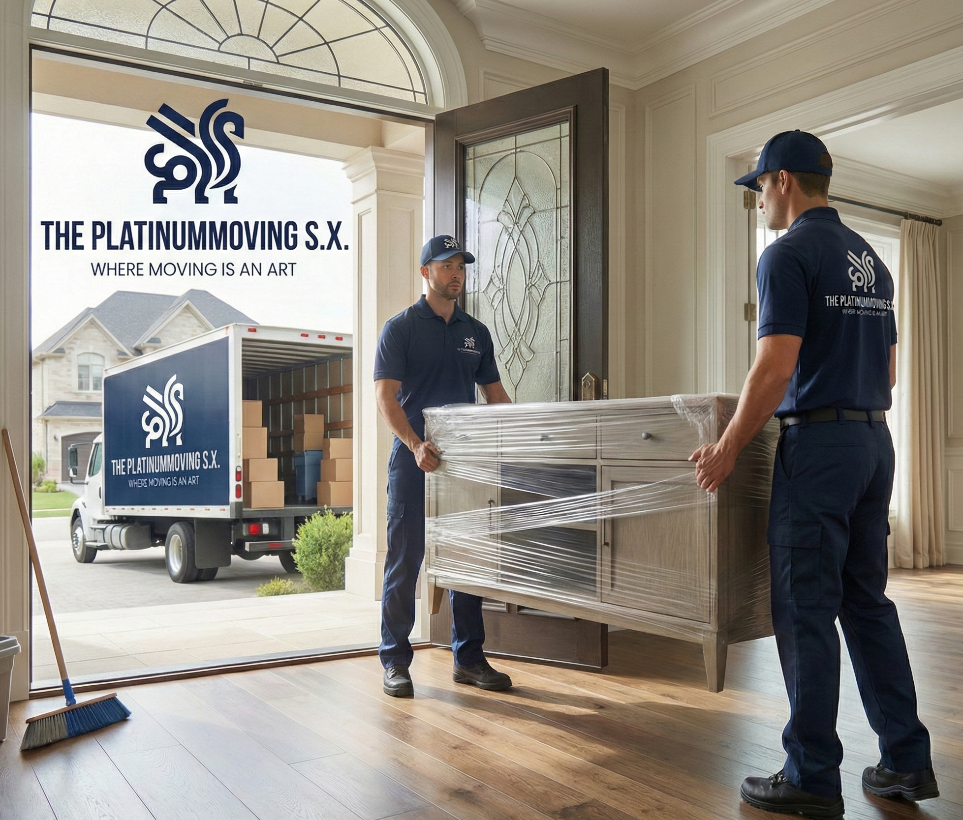 Moving team at work